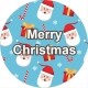 Advent Merry Christmas sticker