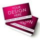 a stack of 400gsm custom business cards