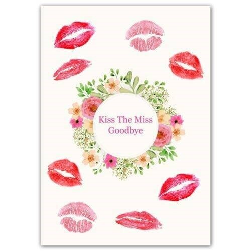 Kiss The Miss Goodbye Floral design poster