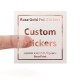 Transparent Foil Stickers Square 60mm x 60mm