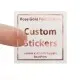 Transparent Foil Stickers Square 30mm x 30mm