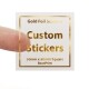 Transparent Gold Foil Stickers Square 30mm x 30mm