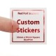 Transparent Red Foil Stickers Square 30mm x 30mm