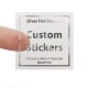 Transparent Silver Foil Stickers Square 30mm x 30mm
