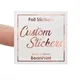 White Foiled Stickers Square 30mm x 30mm