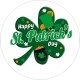 Happy St Patricks day on shamrock