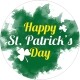 green pattern with happy st patricks day