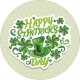 pastel green background with happy patricks day