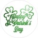 Green Metallic Foil St Patricks Day Stickers