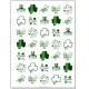 Green Metallic St Patricks Day Shamrock Green Foil Stickers