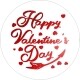 Foiled Happy valentine sticker