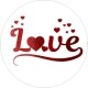 Red Love Sticker