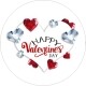 Diamonds valentine day stickers