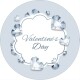 pale blue valentine day sticker