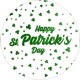 Happy st patricks day with small green shamrocks