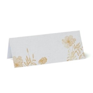Gold Floral Textured Effect place cards