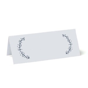Navy Heart Leaf place cards