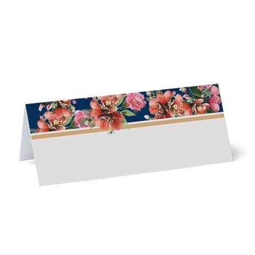 Navy Roses place cards