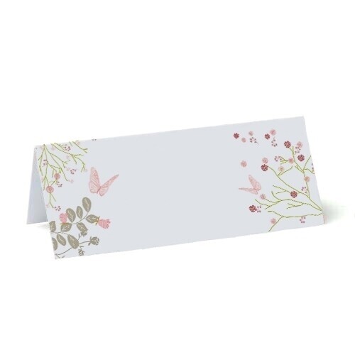 Butterfly and Roses place cards