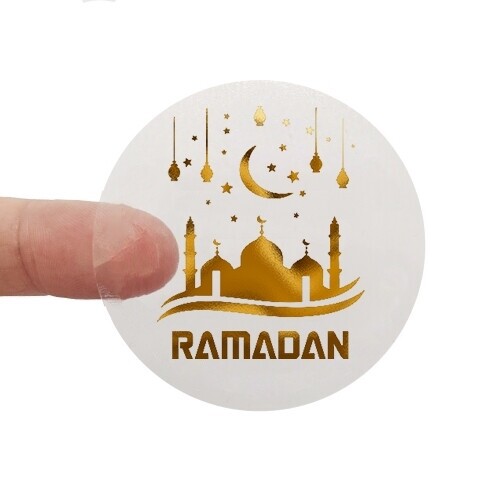 Ramadan Metallic Foil Transparent Stickers from £4.99