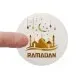 Eid / Ramadan Metallic Foil Transparent Stickers Design 1