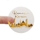 Eid / Ramadan Metallic Gold Foil Transparent Stickers Design 3