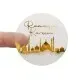 Eid / Ramadan Metallic Foil Transparent Stickers Design 3
