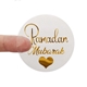 Eid / Ramadan Metallic Gold Foil Transparent Stickers Design 5