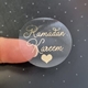 Gold Eid Ramadan Metallic Foil Transparent Stickers