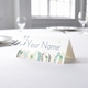 Personalised Blue Petals Place Cards