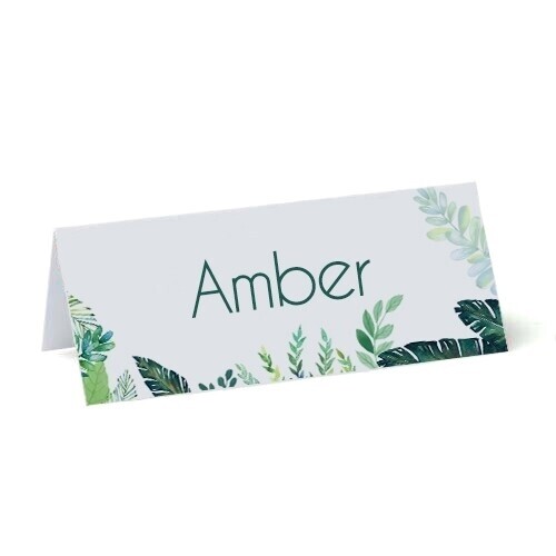 Personalised Palm Leaves Place Cards