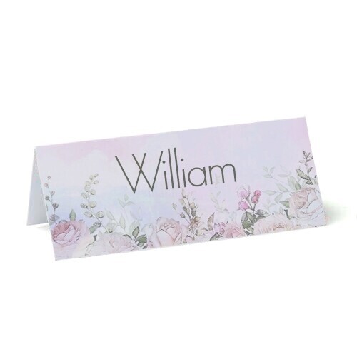 Personalised Pastel Roses Place Cards