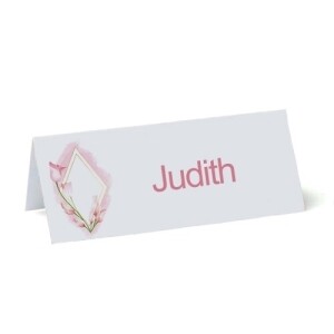 Personalised Pink Tulip Place Cards