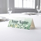 Personalised Teal & White Floral Place Cards