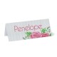 Personalised Washed Wood Pink Roses Floral Place Cards