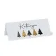 Personalised Christmas Place Cards Gold & Green Christmas Trees