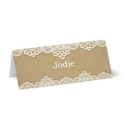 Personalised Lace style Place Cards