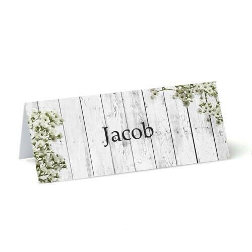 Personalised Washed Wood Name Place Cards