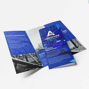 trifold leaflet front and back