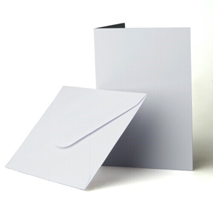 White A5 greeting cards with Envelopes