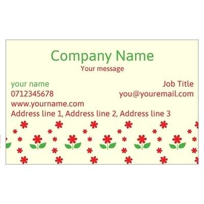 Design for Florists Business Cards: black, flowers, lotus, white