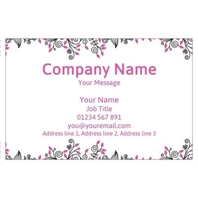 Design for Florists Business Cards: baby shower, black, bling, girl, glitter, hen do, party, pretty, purple, sparkle