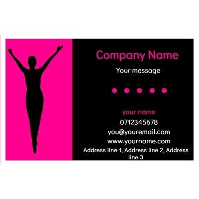 Design for Beauty Therapy Business Cards: black, grey, plain, wedding