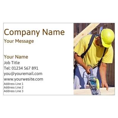 Design for Builders Business Cards: blue, red, stars, white