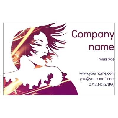 Design for Hairdresser Business Cards: floral, heart, rose