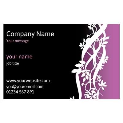 Design for Beauty Therapy Business Cards: black, plain, red, wedding
