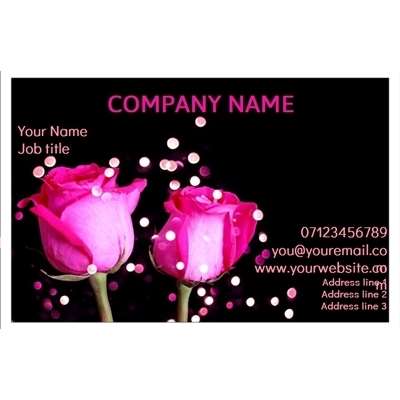 Design for Florists Business Cards: baby shower, bling, blue, girl, glitter, hen do, navy, party, pretty, sparkle