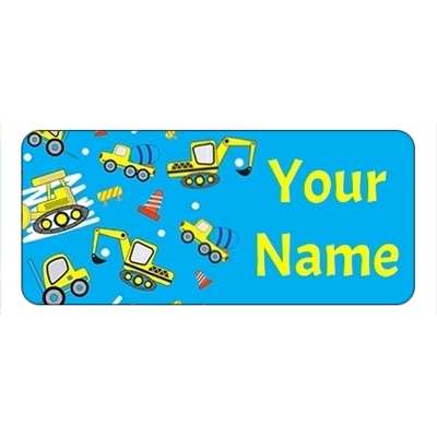 Design for Tractors Name Labels: floral, flowers, green, pattern