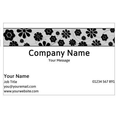 Design for Beauty Therapy Business Cards: black, white, zigzag