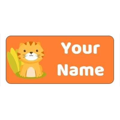 Design for Cat Name Labels: cafe, coffee, cup, Cutlery, drink, mug, reasturant, spoon, tea, teapot, white, yellow